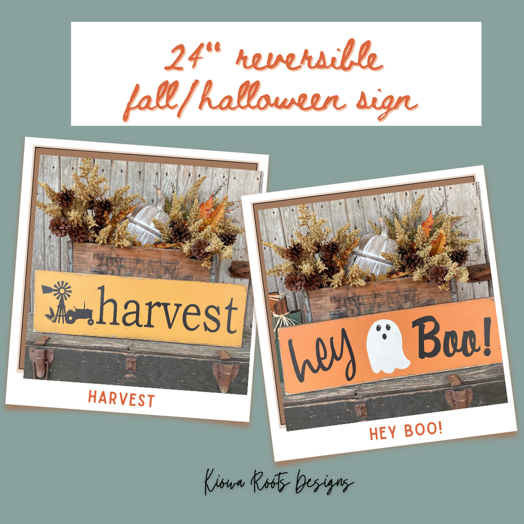 harvest/heyboo reversible leaner sign